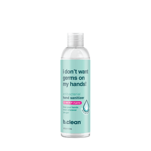 b.clean i don't want germs on my hands, handsprit gel, perfekt att ha hemma Med24.se