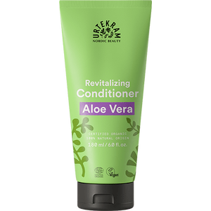 Urtekram Aloe Vera Conditioner låter ditt hår njuta av aloe verans intensivt, vårdande och fuktgivande egenskaper Med24.se