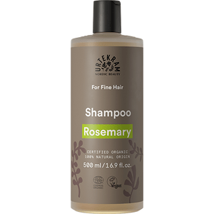 Urtekram Rosemary Shampoo är baserat på ekologisk rosmarinolja, mild, förtvålad kokosolja, fint hår garanteras extra skonsam rengöring