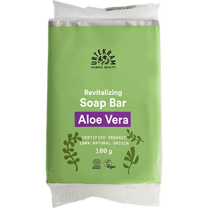 Urttekram Aloe Vera Soap Bar är en fast handtvål med närande aloe vera och uppfriskande apelsindoft Med24.se