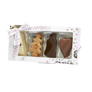 Petit Four-ask från Aalborg Chokoladen med läckra marsipanfigurer Med24.se
