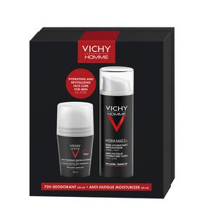 Härlig presentförpackning från Vichy med 2 st vårdande produkter i fullstorlek från Homme-serien för män Med24.se