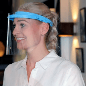 Ansiktsvisir med extra skärmar för att skydda ögon, mun och näsa från stänk av nysningar och hosta Med24.se
