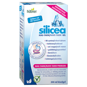 Silicea mage-tarm gel hjälper mot svullen mage, halsbränna och diarre