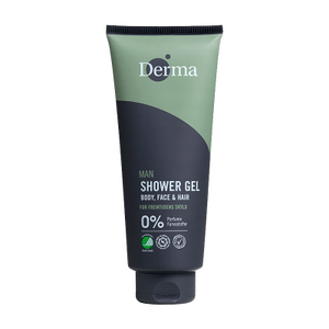 Derma Man Shower Gel är en kombinerad hår-, ansikts- och kroppstvål utan parfym, parabener eller färgämnen Med24.se