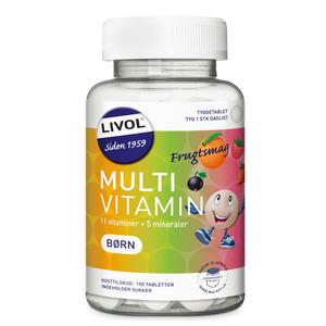 Livol Multi Total vitamin- och mineraltillskott för barn med härligt, god fruktsmak Med24.se
