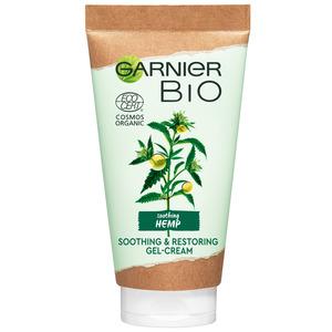 Ekologisk gelkräm med hampa från Garnier BIO, som återställer stressad hud Med24.se