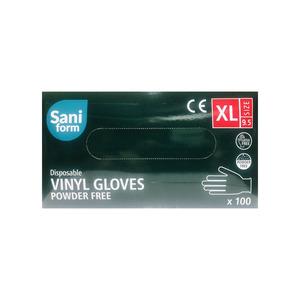 Sani Form Vinyl Latexfria handskar utan puder i storlek x-large Med24.se