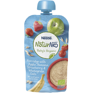 Nestlé NaturNes gröt/smoothie med jordgubb/banan, eko - 100g