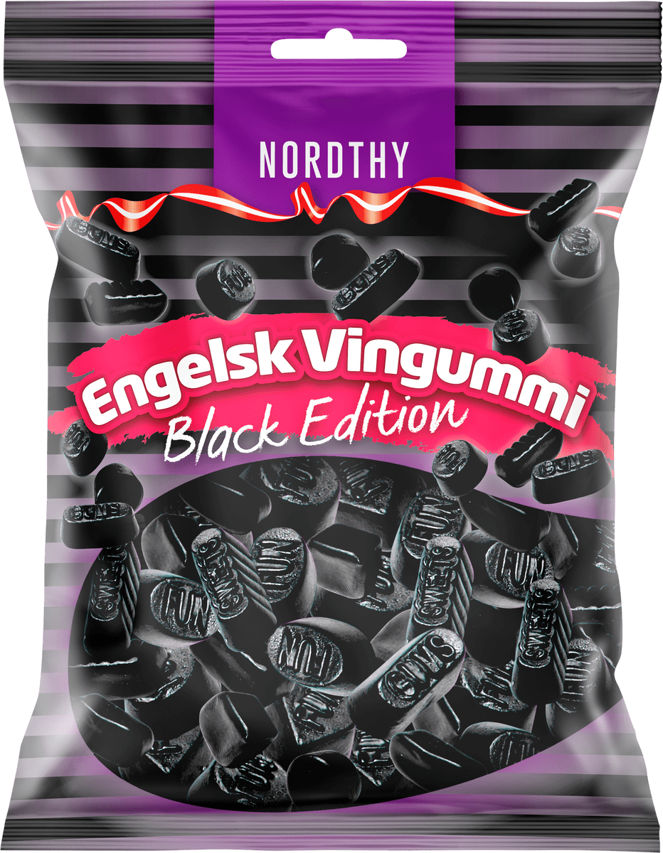 Engelskt Vingummi - Black edition - 300 g