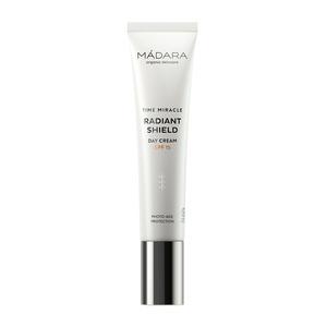 Mádara Time Miracle Radiant Shield Day Cream SPF15 är en lyxig, anti-aging dagkräm med effektivt solskydd Med24.se