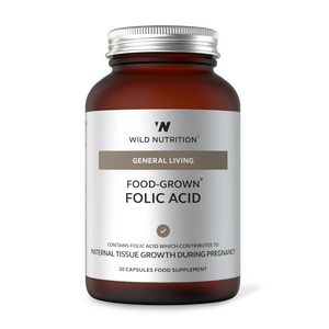 Wild Nutrition Food-Grown Folic Acid är ett kosttillskott för dig som planerar att bli gravid