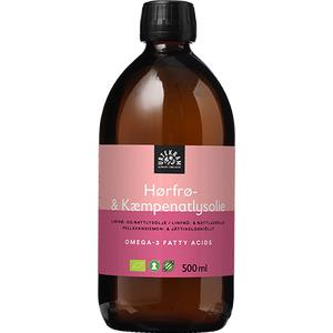 Urtekram Linfrö & Jättenattljusolja Eko - 500 ml