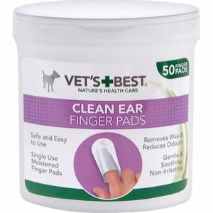 Vets Best Clean fingertuta för öronvård på hundar - 50 st