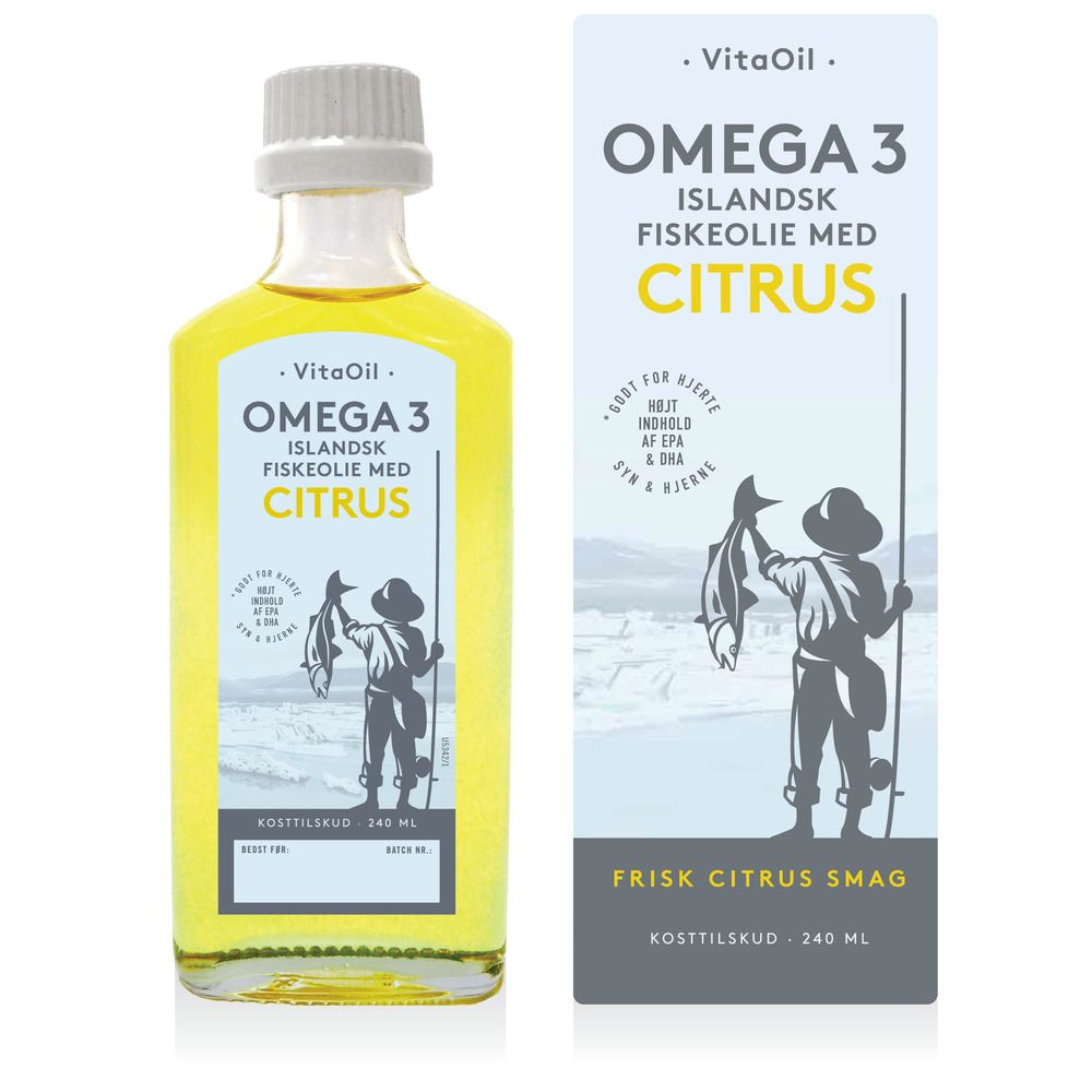 Köp Bornholms Omega3 Fiskolja Flytande Citrus 240 ml på Med24.se