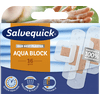 Salvequick Aqua Blockär ett vattenresistent plåster som gör att huden kan andas och främjar läkning Med24.se