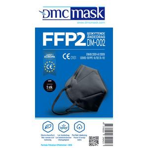 DMC FFp2 mask, svart - 2 st