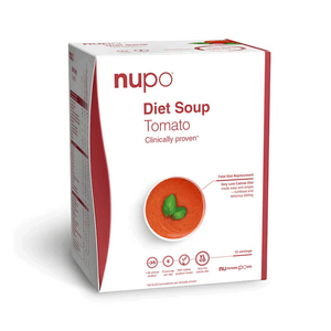 Tomatsoppa från Nupo, varje förpackning innehåller 12 portioner som räcker till en tvådagarskur