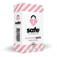 SAFE kondomer, Intense Safe Ribs & Nobs - 10 st