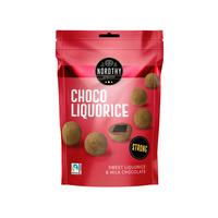 Nordthy Lakritskulor Choklad Mild - 110 g - Stark