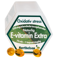 Berthelsen E-vitamin Extra 200 mg - 75 kapslar