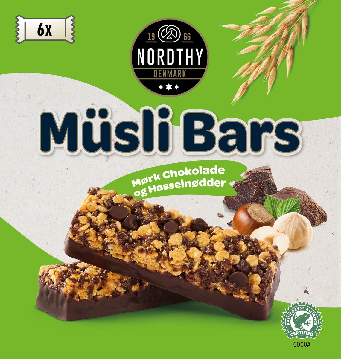 Müsli Bar Hasselnötter & Mörk Choklad - 150 g