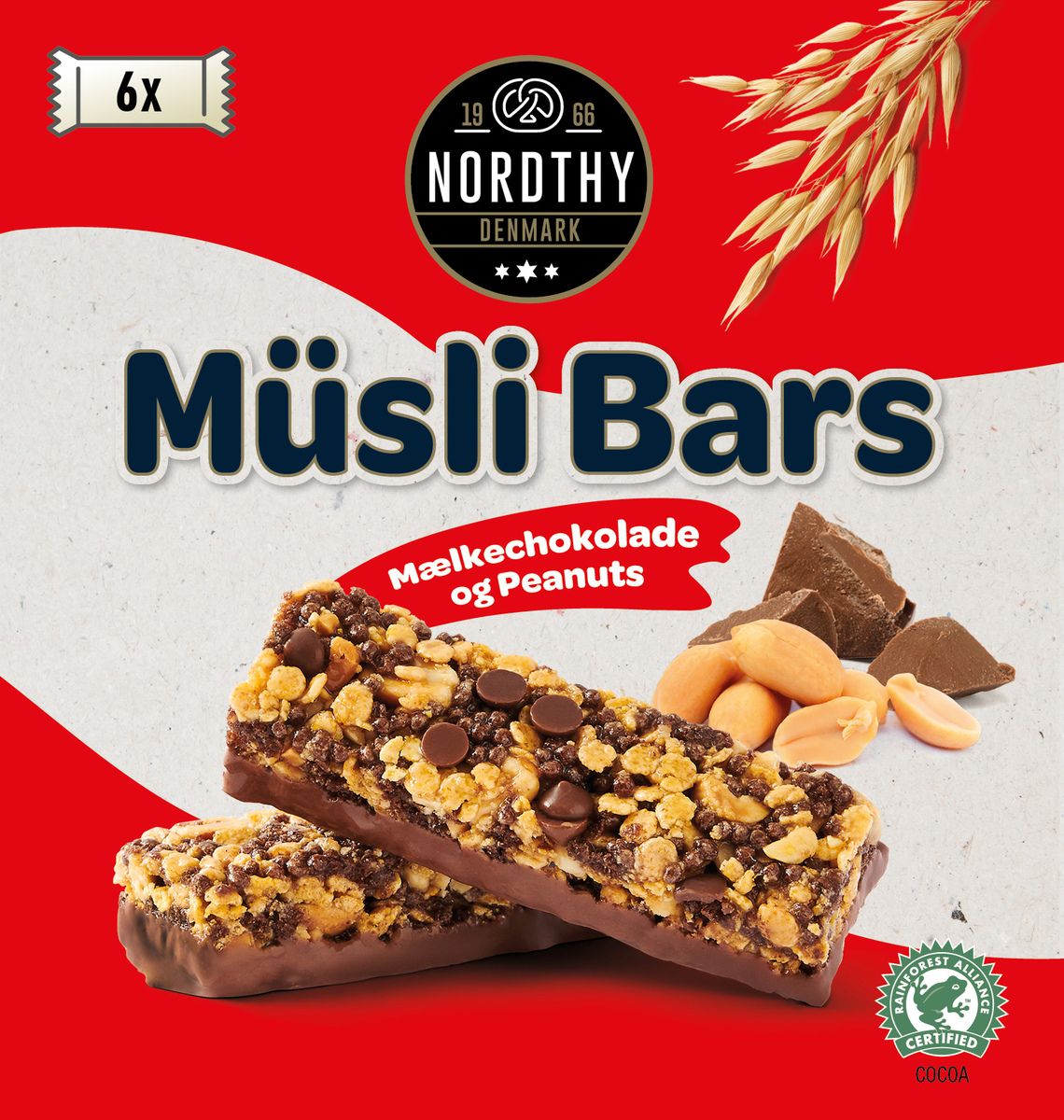 Müsli Bar Jordnötter & Mjölkchoklad - 150 g