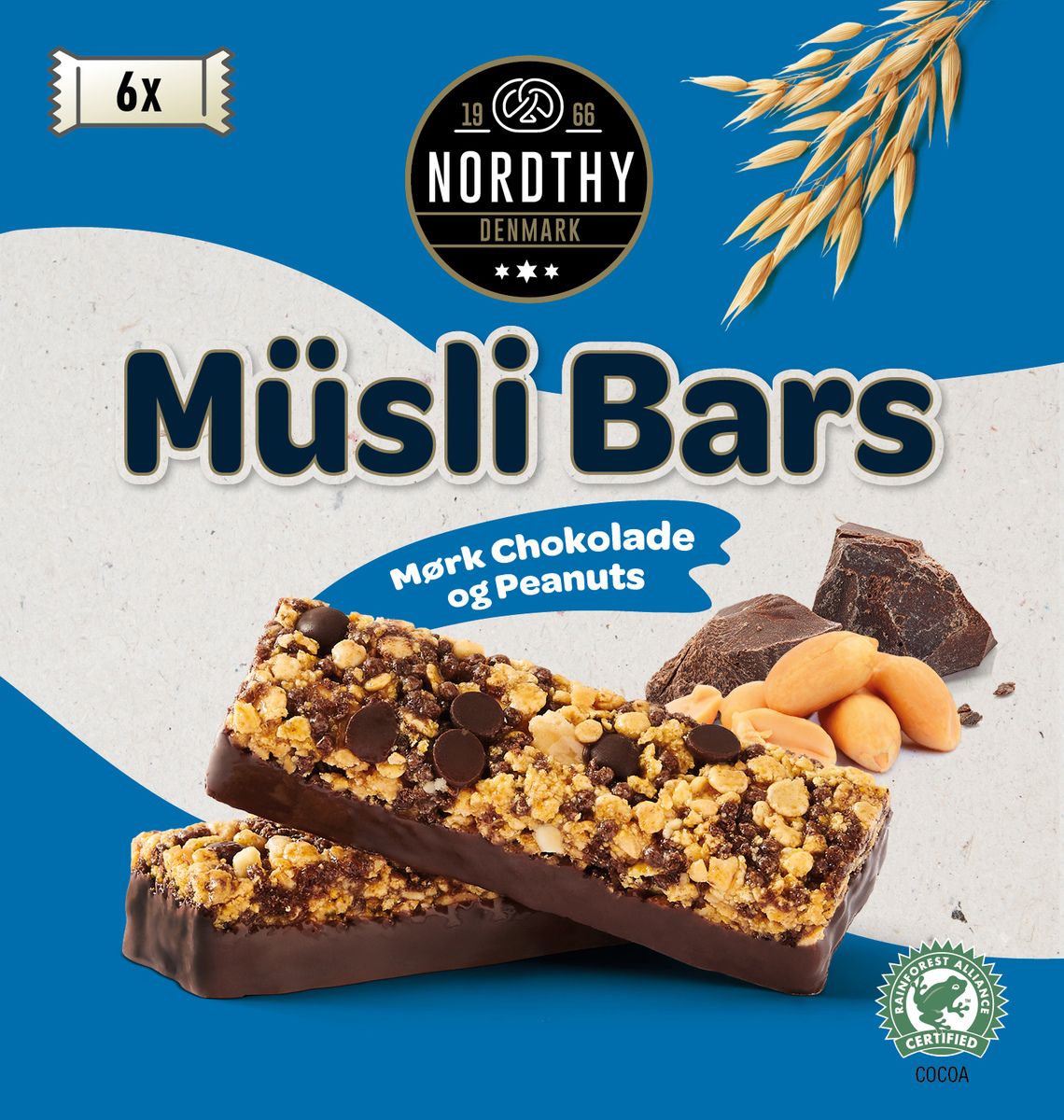 Müsli Bar Jordnötter & Mörk Choklad - 150 g