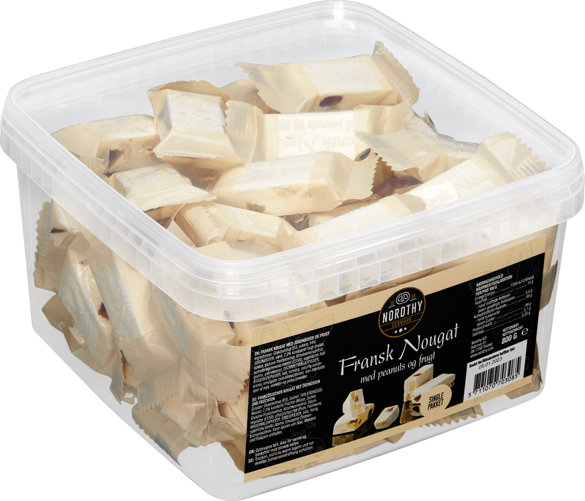 Fransk Nougat med jordnötter och frukt - 800 g
