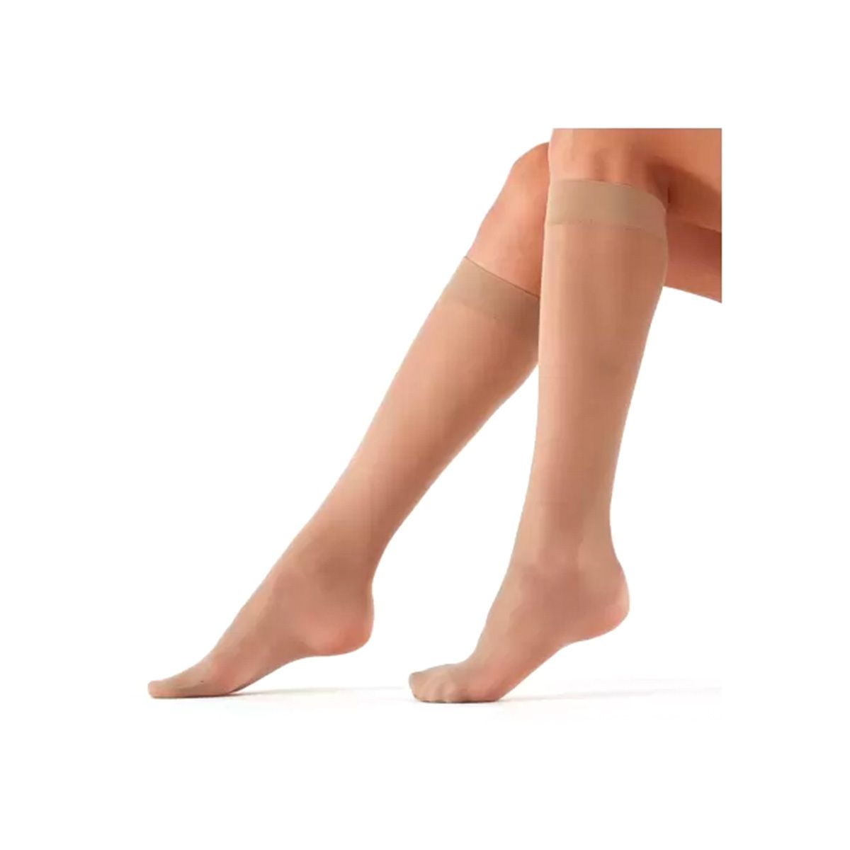 40 Knä Natural One Size - 1 par