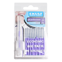 Ekulf pH mellanrumsborste - 12 st - 1,1 mm - Lilla