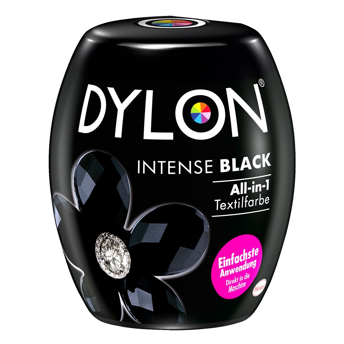 Dylon Intense Black Handfärbemittel – Permanenter Textilfarbstoff, 50g Beutel