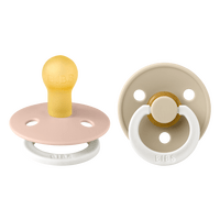 BIBS Colour GLOW Latex Blush/Vanilla 2 pack - Stl 1