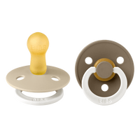 BIBS Colour GLOW Latex Vanilla/Dark Oak 2 pack - Stl 2