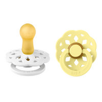 BIBS Boheme Latex White/Sunshine 2 pack - Strl 2
