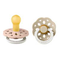 BIBS Boheme GLOW Latex Blush/Vanilla 2 pack - Stl 1