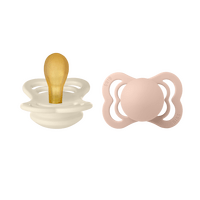 BIBS Supreme Latex Ivory/Blush 2-pack - Stl 1