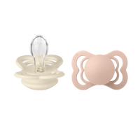 BIBS Supreme Silicone Ivory/Blush 2-pack - Stl 1