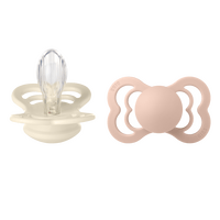 BIBS Supreme Silicone Ivory/Blush 2-pack - Stl 2