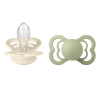 BIBS Supreme Silicone Ivory/Sage 2-pack - Stl 2