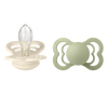 BIBS Supreme Silicone Ivory/Sage 2-pack - Flera storlekar - Stl 2