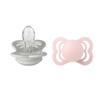 BIBS Supreme Silicone Haze/Blossom 2-pack - Flera storlekar