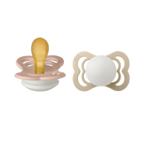 BIBS Supreme GLOW Latex Blush/Vanilla 2-pack - Flera storlekar