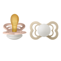 BIBS Supreme GLOW Latex Blush/Vanilla 2-pack - Str. 2