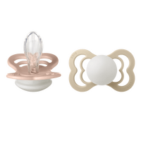 BIBS Supreme GLOW Silicone Blush/Vanilla 2 pack - Str. 2