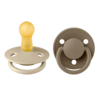 BIBS De Lux Latex Vanilla/Dark Oak 2 pack - Strl 2
