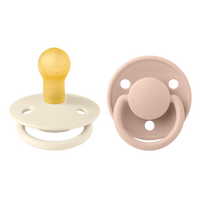 BIBS De Lux Latex Ivory/Blush 2 pack - Strl 1