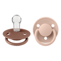 BIBS De Lux Silicone Onesize 2 pack - Woodchuck/Blush