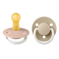 BIBS De Lux GLOW Latex Blush/Vanilla 2 pack - Stl 2