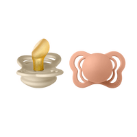 BIBS Couture Latex Vanilla/Peach 2 pack - Flera storlekar